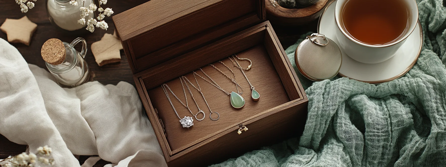 Wooden jewelry case, a stack of minimalist mini jewelry boxes.